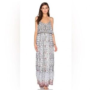 Joie Balla Tile Paisley Print Maxi Dress In Blueprint XS